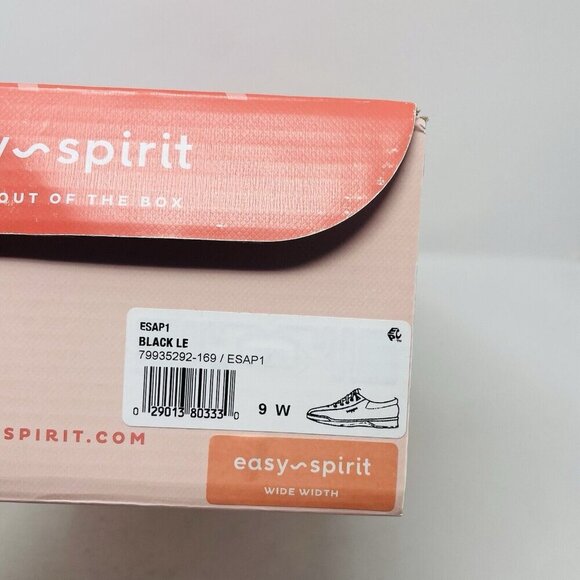 Easy Spirit Womens Size 9W Wide Ap Casual Lace-Up Walking Sneakers in Black $75 - Picture 7 of 7